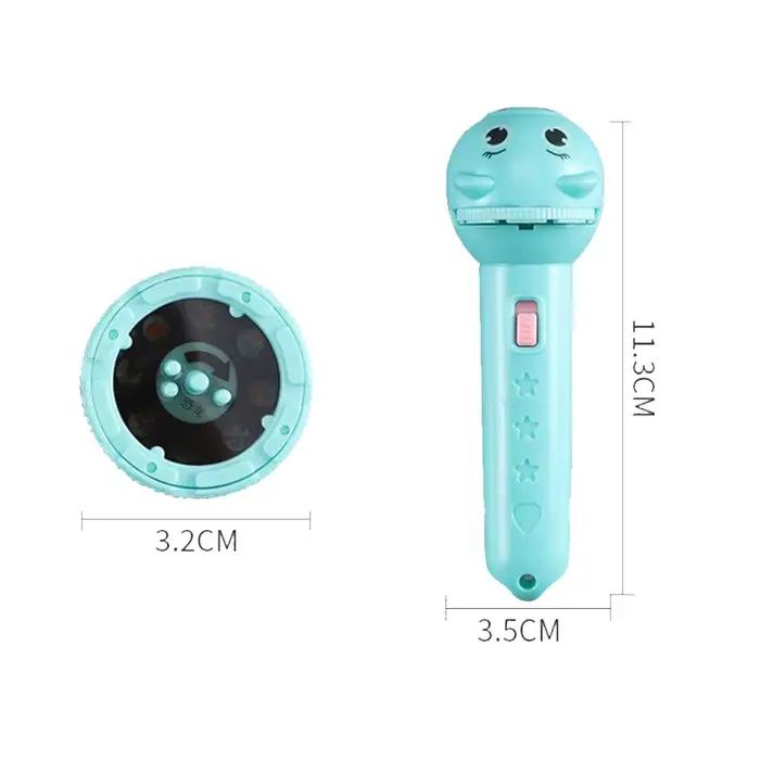 Nouveauté pour enfants petit jouet lampe de poche de Projection lumineuse bébé éducation précoce dessin animé motif amusant kaléidoscope cadeau de vacances