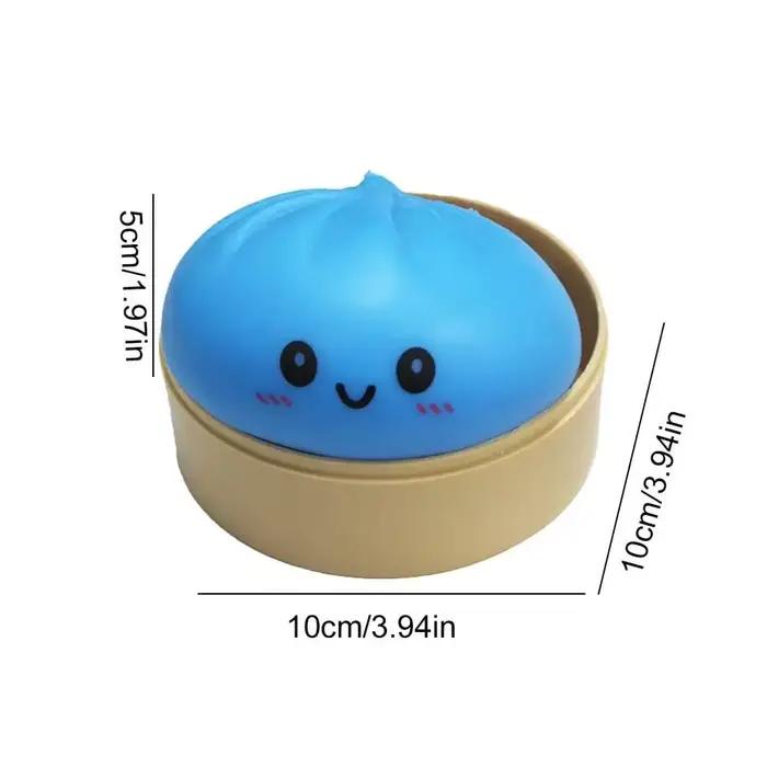 Nouveau Jouet Sensoriel Anti-Stress Squishy en Forme de Dumpling Pailleté avec Boîte