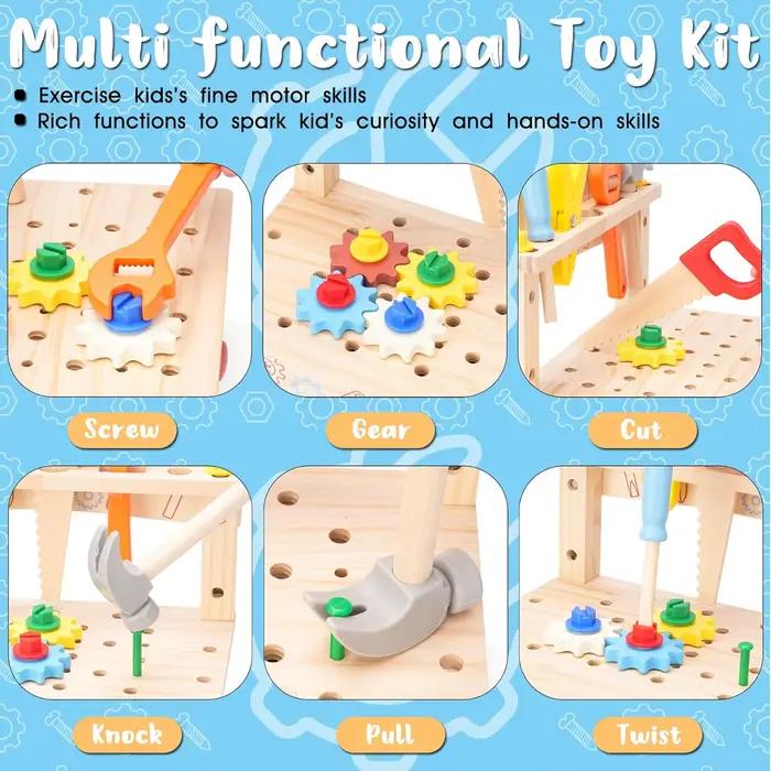 Banc à outils en bois pour enfants