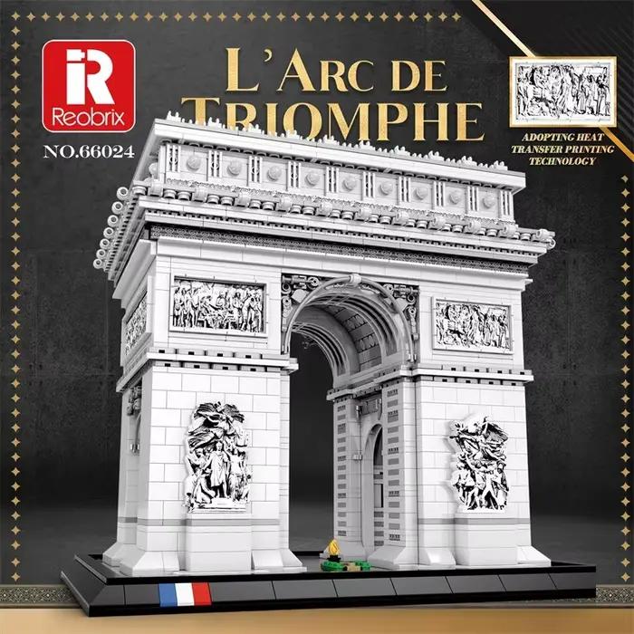 Reobrix 66024 Arc de Triomphe français Street View blocs de construction modèle d'assemblage jouet éducatif