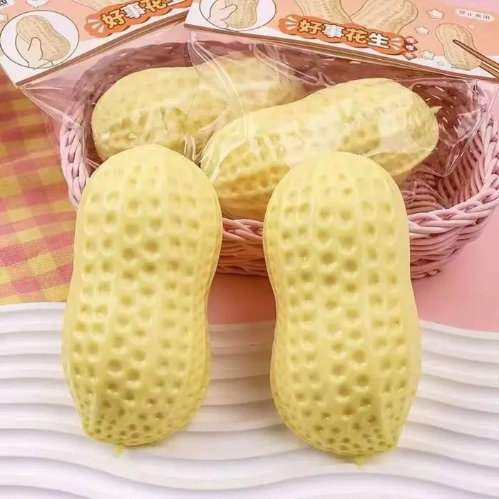 Jouets Squishy en forme d'arachide, outil anti-stress, texture douce, mode Fidget, cadeau anti-stress pour enfants et adultes, cadeaux d'anniversaire