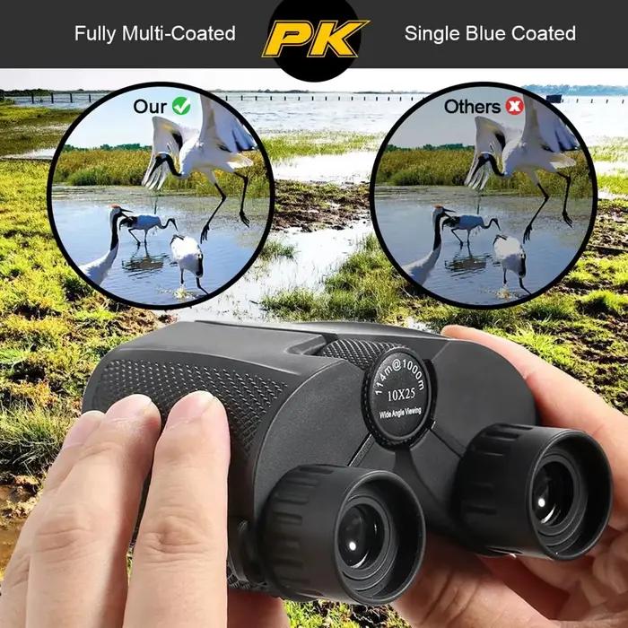 Jumelles 10X25 HD Mini télescope Portable BAK4 FMC