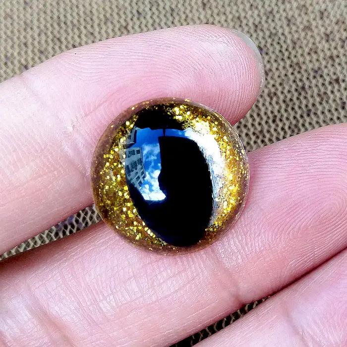 Yeux de sécurité pour chat en plastique à paillettes 3D