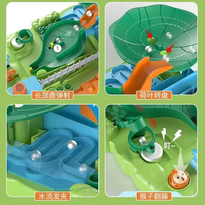 Track Labyrinthe Ball Go Through Jungle Adventures, jouets d'entraînement de concentration pour enfants, défi d'intelligence, jeu de bureau, pensée sur bataille