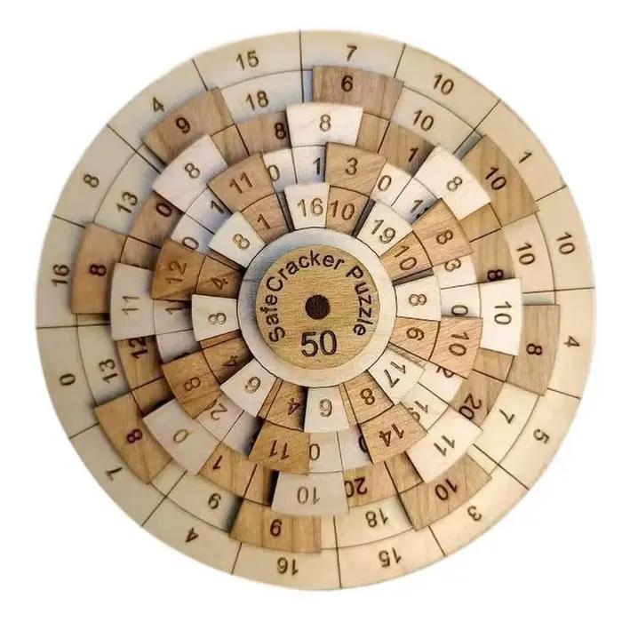 Puzzle numérique en bois coloré