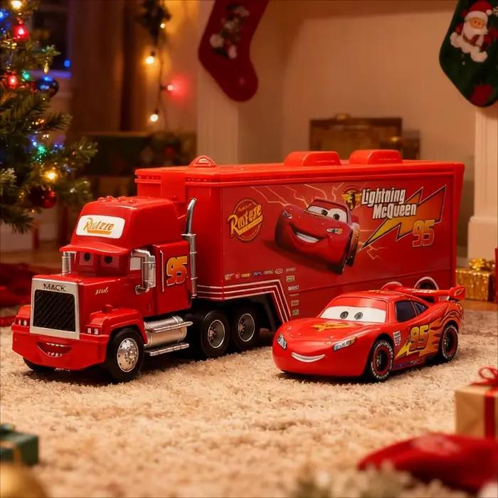 Ensemble de voitures et de camions Disney Pixar, Lightning Mcqueen, oncle Mike, modèle de voiture de course, cadeau de nouvel an et de noël pour garçons, nouvelle collection 2025