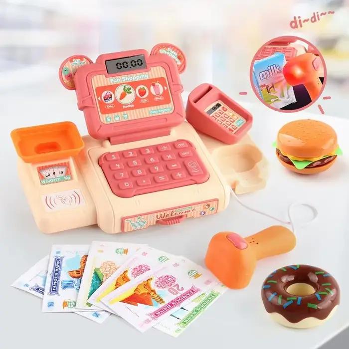 1 ensemble de jouets de simulation de caisse enregistreuse parent-enfant