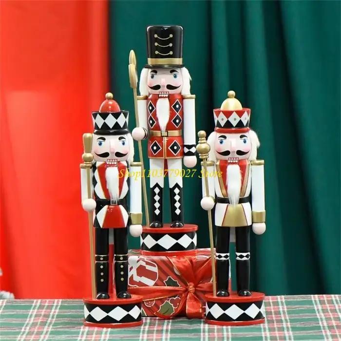 C4DF décoration noël, casse-noisette en bois peint à main