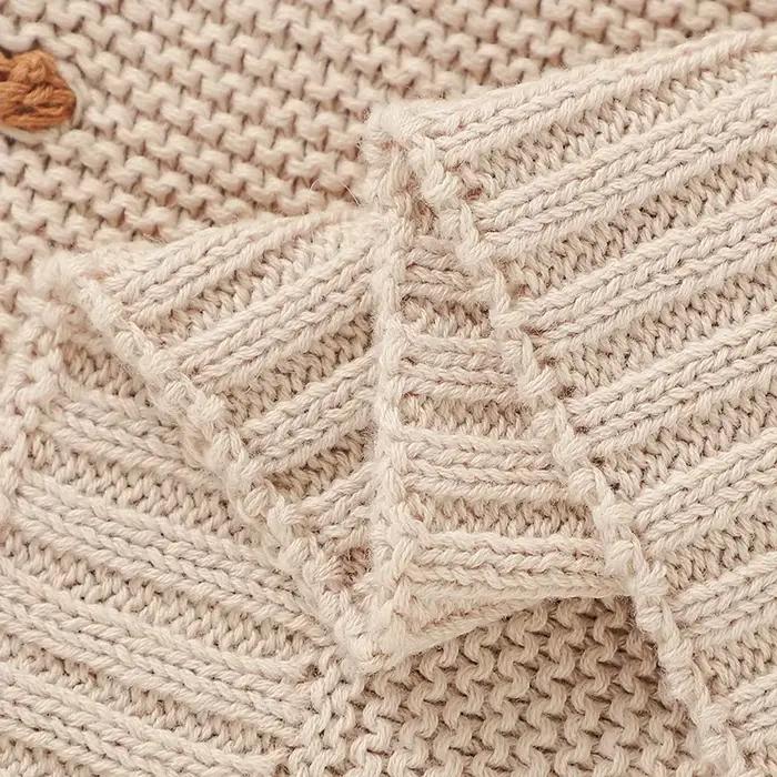 Couvertures en coton ultra doux pour nouveau-né 90x70cm point tricotées pour nourrissons bébés filles garçons quatre saisons occasions spéciales