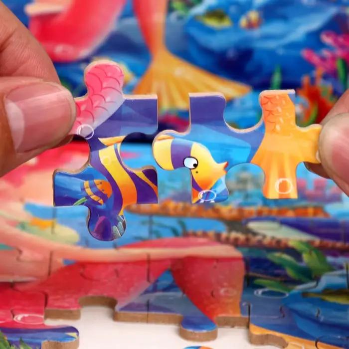 Nouveau 60 pièces Puzzles en bois enfants dessin animé Animal