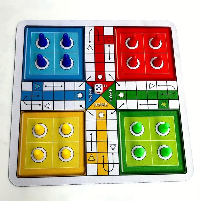 Jeu de Ludo classique, jeu de société interactif multijoueur avec tapis de souris