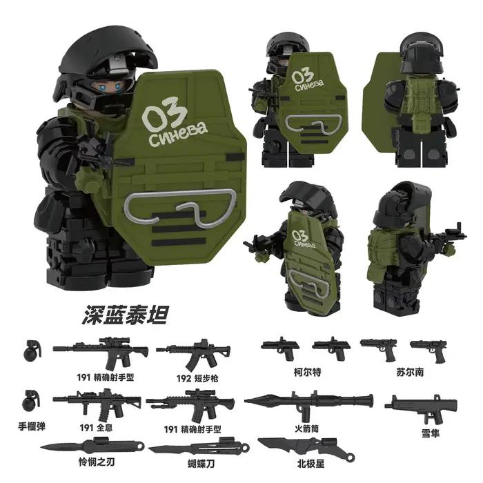 Jeu de construction Delta Special Forces, figurines miniatures Wei Long, jouets de construction, cadeaux populaires, blocs de construction faits à la main