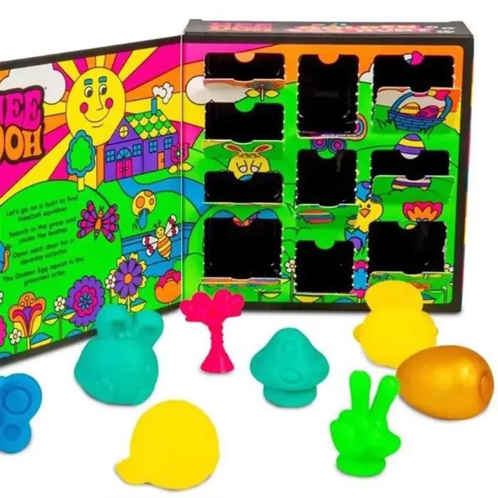 2026 Boîte mystère de Pâques : Jeu de la chasse aux œufs d'or, Fidget Squishy anti-stress avec surprise à presser pour la fête de Pâques des enfants