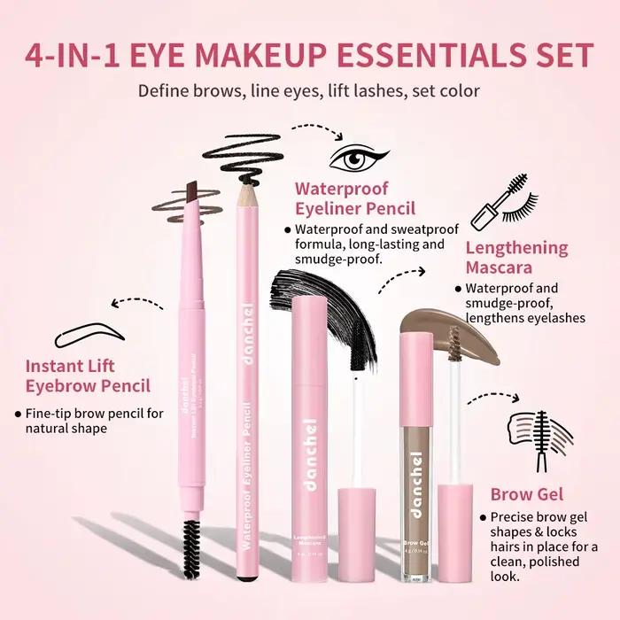 Ensemble de maquillage tout-en-un comprenant tous les cosmétiques, y compris le maquillage de base, le correcteur, le contour, le blush en poudre, le maquillage des sourcils, des yeux et des lèvres