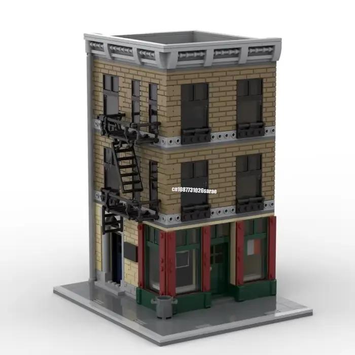767 pièces ville vente chaude Street View appartement de Peter modèle de Pub irlandais bricolage idées créatives enfant jouet assemblage Puzzle cadeau MOC-76108