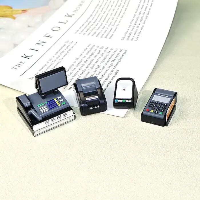 Ensemble de modèles de simulation de caisse enregistreuse pour mini-supermarché et magasin de proximité avec accessoires de scène pour maison de poupée