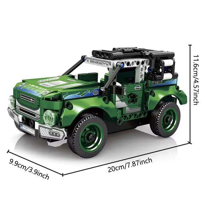 Camion tout-terrain RC à blocs de construction avec télécommande 2.4G