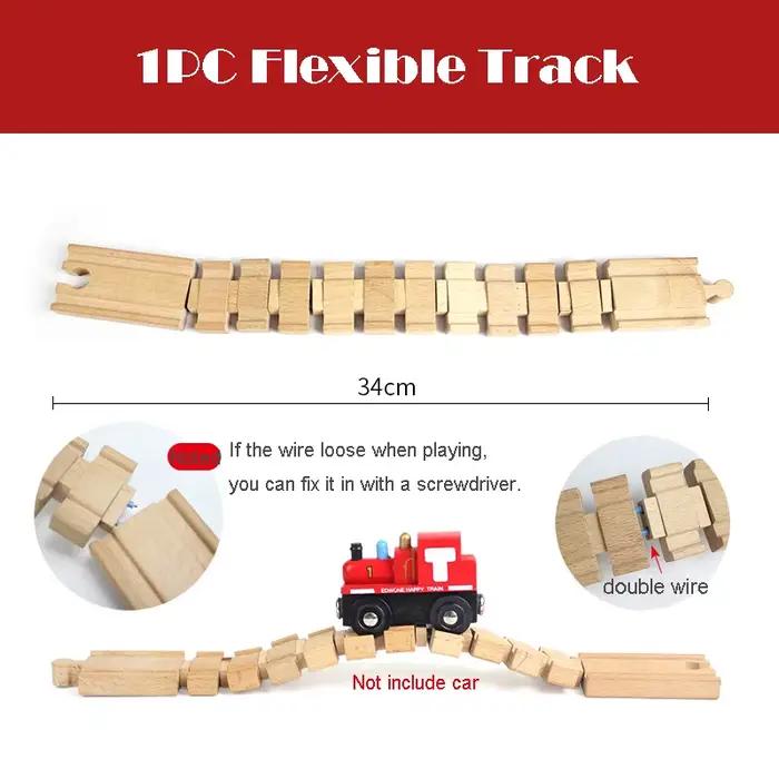 Toutes sortes d'accessoires de voie de Train en bois de hêtre