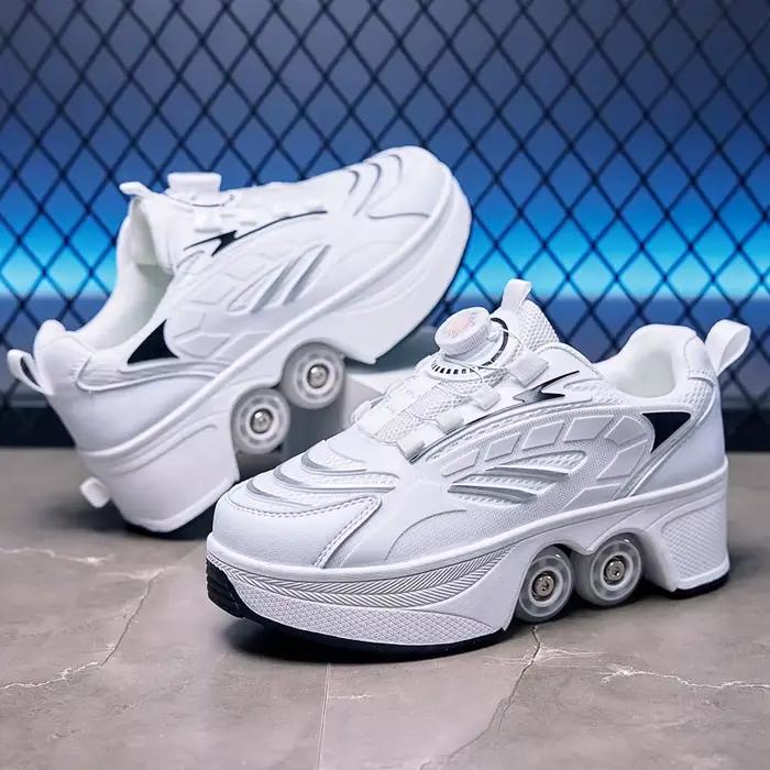 Grands patins à roulettes à quatre roues pour enfants