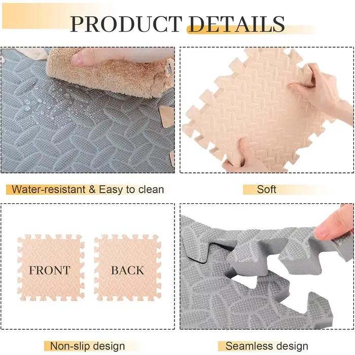 Tapis de jeu éducatif en mousse EVA pour enfants, antidérapant, pour activités rampantes et jeux créatifs, pour les occasions spéciales et le quotidien