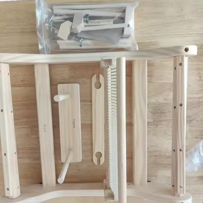Tisser de tissage multifonctionnel en bois