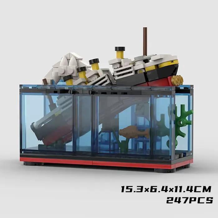 Titanic Sank Ship modèle Break in Half MOC blocs de construction briques bateau Kit construcriton ensembles cadeau adultes enfants affichage assembler