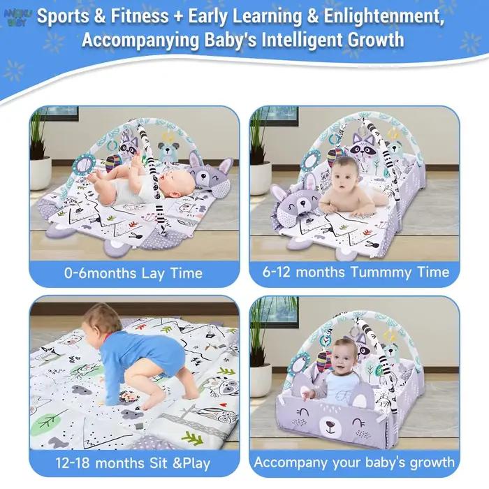 Tapis d'éveil 4 en 1 pour bébé