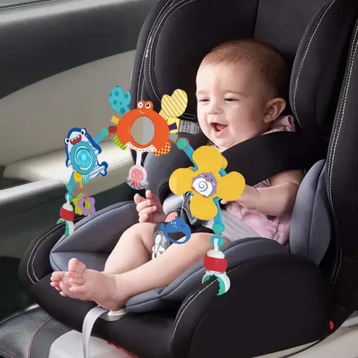 Arc Magique de Macroupta Jouet d'Activité Sensoriel pour Bébé Plastique ABS Dessin Animé pour Poussette et Siège de Voiture Occasions Spéciales Nouveau Né à 24 Mois