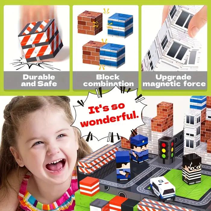 Blocs magnétiques d'apprentissage de puzzle