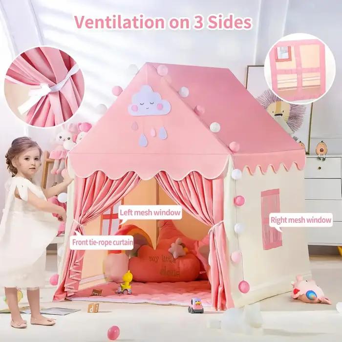 Tente pour enfants jeux d'intérieur et d'extérieur jardin Tipi château de princesse pliant Cubby jouets tentes Enfant