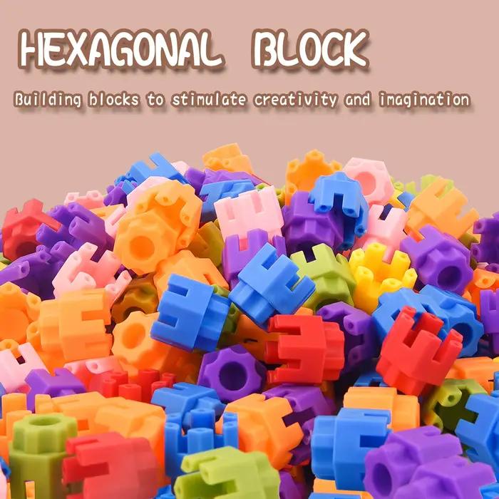Blocs de construction hexagonaux, grandes particules, jouets à assembler, épissage et blocs de construction créatifs en Six Dimensio
