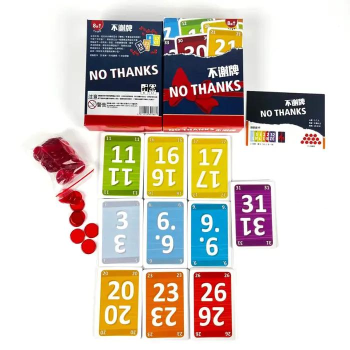 Pas de remerciement Jeu de société Un jeu de cartes amusant et engageant pour tous âges Parfait pour les réunions de famille favorise le rire et la famille