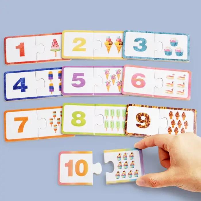Jouets de puzzle en bois pour l'association des chiffres