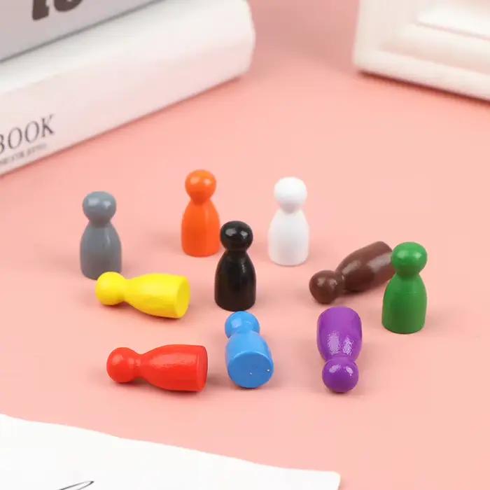 Nouvelles 100 pièces de pions en bois de diamètre standard, accessoires de jeu d'échecs, couleur de marquage.