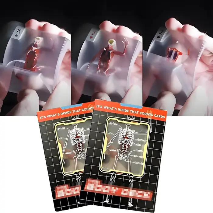 Body Deck 52 feuilles de cartes à jouer intéressantes cartes à jouer d'anatomie humaine examen physique carte médicale enseignant étudiants