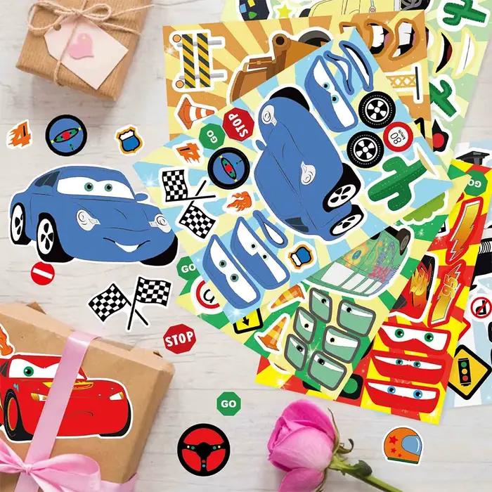6/12 feuilles d'autocollants puzzle Disney Cars Lightning McQueen