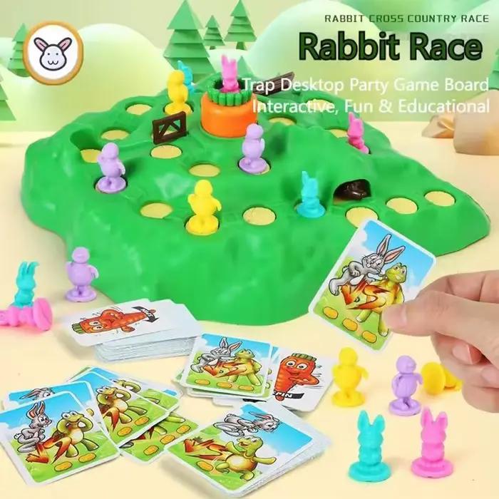 1 jeu - Table de jeu de défense avec piège à lapins en forme de carotte