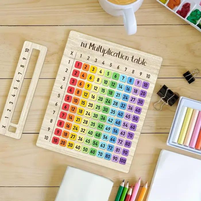 NOUVEAUTÉ! Tableaux de multiplication colorés en bois