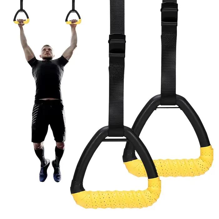 Ensemble d'anneaux de gymnastique avec sangles réglables de 1/2/3/4/5m pour l'entraînement au Suspension