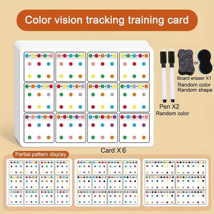 Carte de formation à la mise au point et à l'attention du suivi visuel pour enfants développement des couleurs et des chiffres amélioration de la mémoire cadeau éducatif occasions spéciales