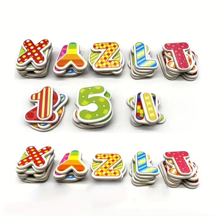 Lettres magnétiques réfrigérateur blanches pour apprendre l'alphabet et les chiffres en famille occasions spéciales enfants éducation ludique originalités à offrir
