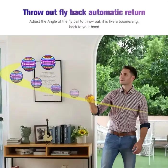 Balle volante jouet 2025 contrôlée à la main Boomerang Hover Ball jouets Fidget Flying Spinner avec lumières magiques