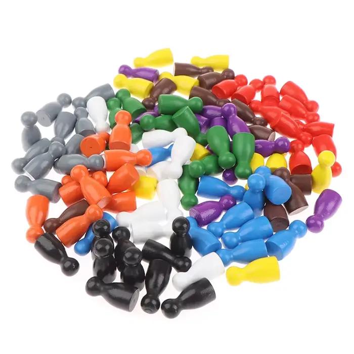 Nouvelles 100 pièces de pions en bois de diamètre standard, accessoires de jeu d'échecs, couleur de marquage.
