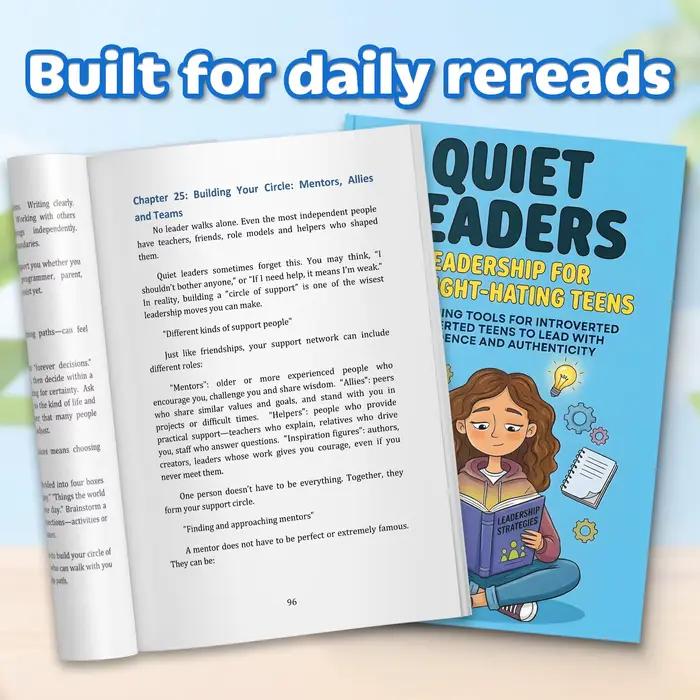Leaders discrets : Guide de leadership pour adolescents introvertis – Confiance, communication et compétences sociales avec des outils pratiques pour l'école