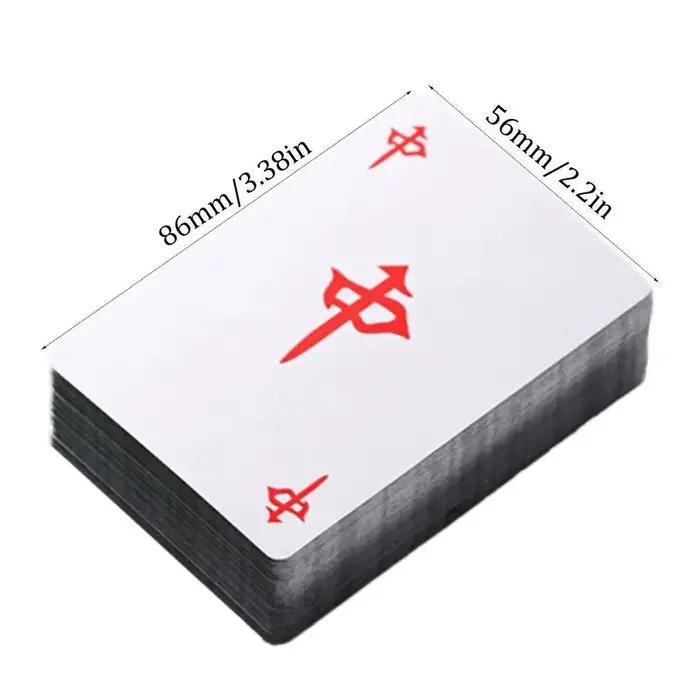 Cartes de Mahjong chinoises (144 tuiles) - Design classique en porcelaine bleue et blanche, ensemble de voyage portable avec dés