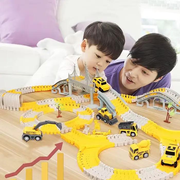 Ensemble de piste de voiture de course sur rail pour enfants