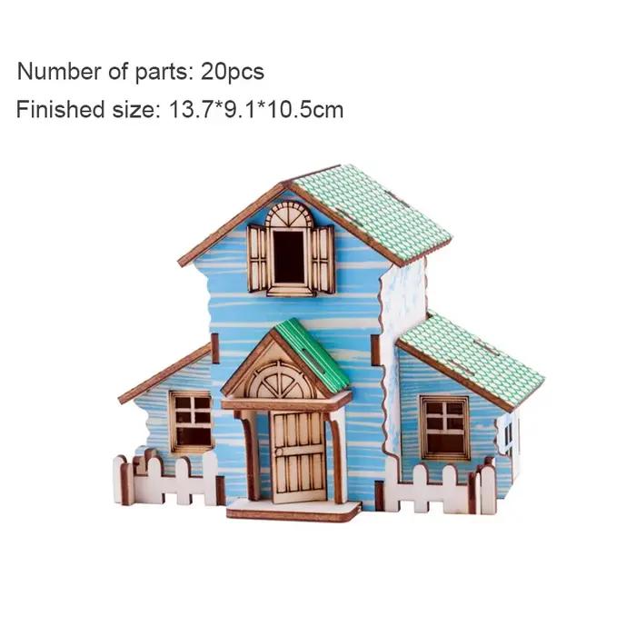 Puzzle 3D en bois, maison