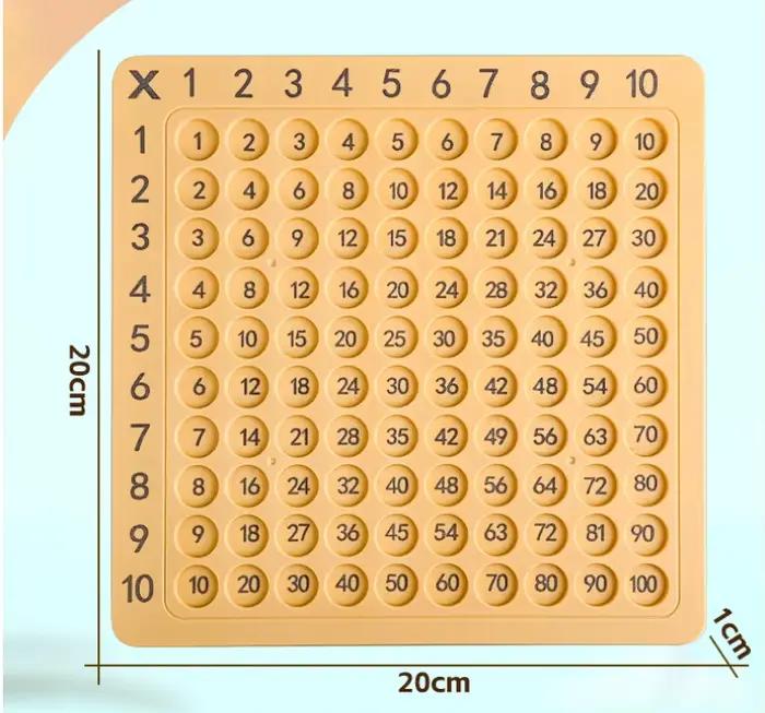 Jeu de jouets de table de multiplication de nouveauté