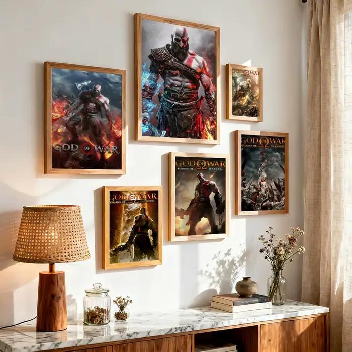 Affiche de jeu classique G-God Of War, impressions d'art mural minimalistes modernes pour chambre à coucher, salon, décoration esthétique contemporaine, cadeau