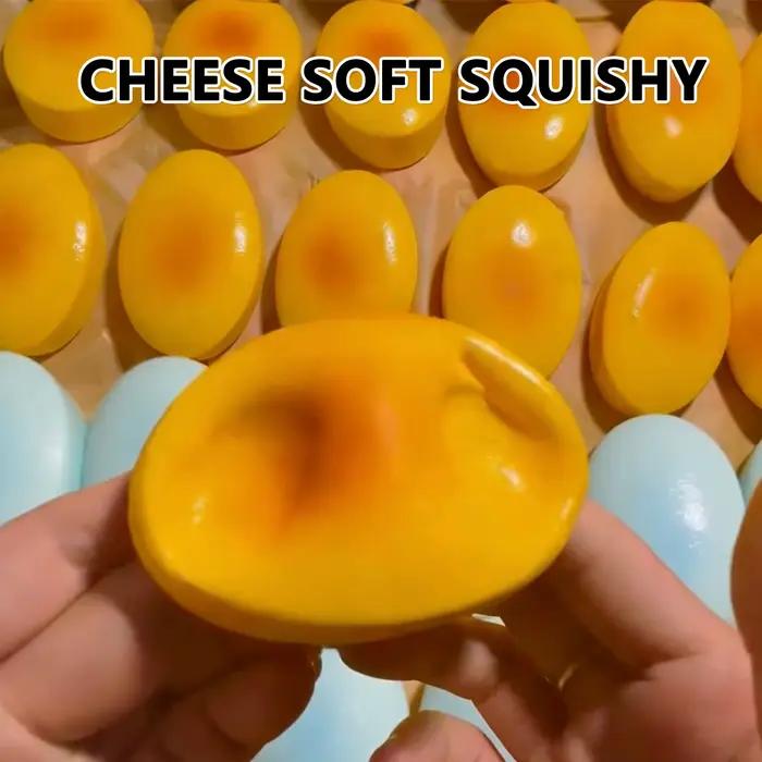 Jouet sensoriel anti-stress en forme de fromage, souple et à remontée lente, jouet anti-anxiété portable pour adultes